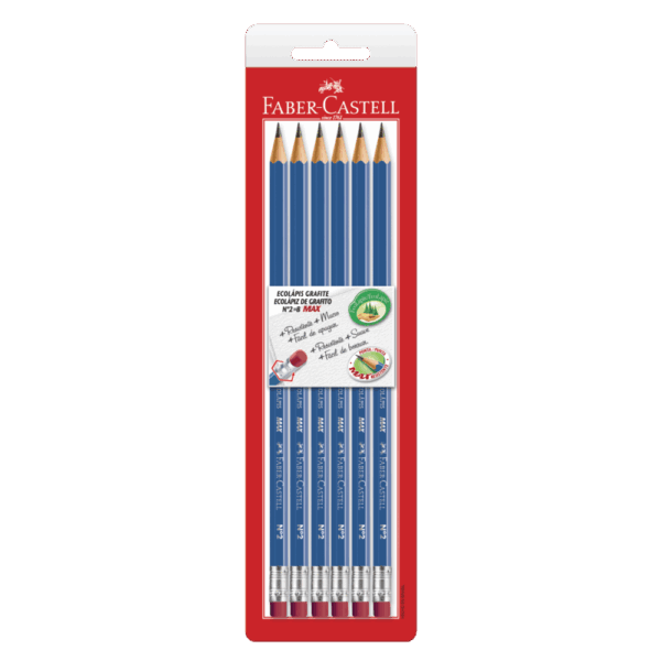 LAPIS PRETO FABER CASTELL ECOGRIP 2B