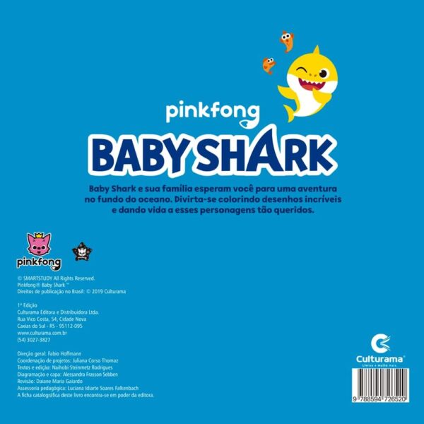 ARTE E COR BABY SHARK LIVRO PARA COLORIR - Imagem 3